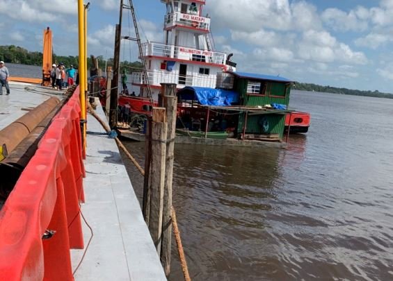 Travessia por balsas está liberada no rio Moju