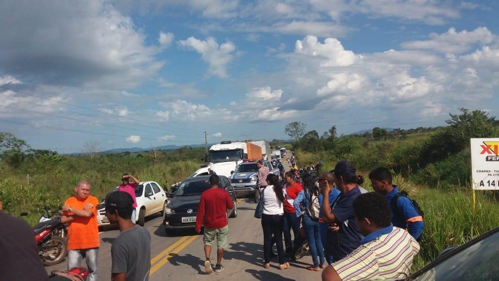 PA-279 é bloqueada por manifestantes em Ourilândia do norte (PA)