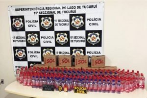 Álcool vendido ilegalmente em Tucuruí é apreendido pela Polícia Civil