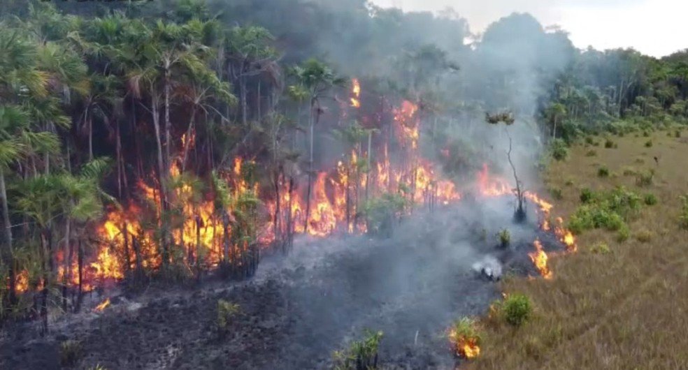 Incêndio de grandes proporções atinge comunidade do Marajó há quase uma semana